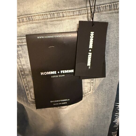 NWT Homme Femme Tesla Denim Gradient Jeans size 40 - Picture 7 of 11